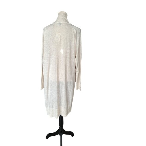 A New Day Open Front Long Cardigan Oatmeal Color Pockets Lightweight Sz XXL NWT - Picture 2 of 8